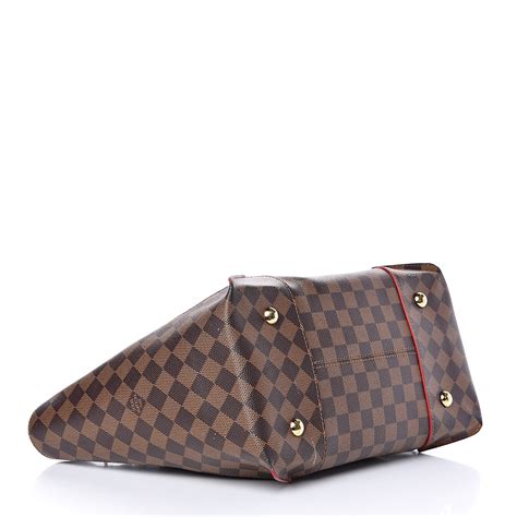 LOUIS VUITTON Damier Ebene Caissa Tote MM Cherry